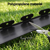 Green Fingers Garden Edging 60ft 30pcs Flexible Garden Border Plastic Lawn Edging Black