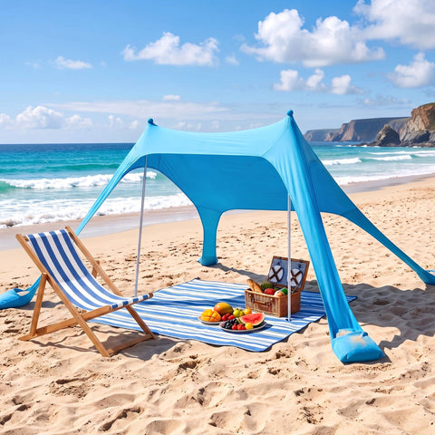Weisshorn Camping Tent Beach Tent Canopy Sun Shelter Portable Blue In Australia - Darrahopens