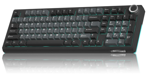SOLAKAKA Ki99 Pro 99-Key Gasket Mechanical Keyboard Tri-Mode Hot-Swap Knob In Australia - Darrahopens