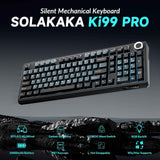 SOLAKAKA Ki99 Pro 99-Key Gasket Mechanical Keyboard Tri-Mode Hot-Swap Knob In Australia - Darrahopens