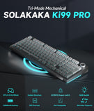 SOLAKAKA Ki99 Pro 99-Key Gasket Mechanical Keyboard Tri-Mode Hot-Swap Knob In Australia - Darrahopens