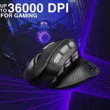 SOLAKAKA E9 Pro Vertical MMO Mouse Tri-Mode 36000 DPI 8000Hz PAW3395 In Australia - Darrahopens