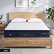 RoomSense Queen 34cm Medium Soft Gel Mattress Bundle, Oatmeal Bed Frame In Australia - Darrahopens