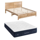 RoomSense Queen 34cm Medium Soft Gel Mattress Bundle, Oatmeal Bed Frame In Australia - Darrahopens