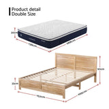 RoomSense Double 30cm Latex Mattress Medium Firm Bundle, Pine Bed Frame In Australia - Darrahopens