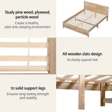 RoomSense Double 30cm Latex Mattress Medium Firm Bundle, Pine Bed Frame In Australia - Darrahopens
