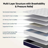 RoomSense Queen 30cm Latex Mattress Medium Firm Bundle, Pine Bed Frame