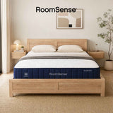 RoomSense Double 26cm Firm Mattress Bundle with Oatmeal Wooden Bed Frame In Australia - Darrahopens