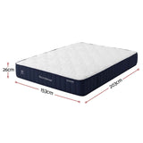 RoomSense Queen 26cm Firm Mattress Bundle with Oatmeal Wooden Bed Frame