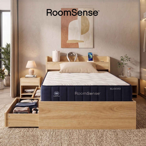 RoomSense Single Firm Mattress 26cm Bundle with Storage Bed Frame