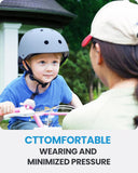 OutdoorMaster Youth & Kids Bike Helmet - Adjustable Multi-Sports Skateboard Helmet with Removable Liners for Balance Bike, Toddler Scooter, One Wheel Hoverboard-Light Blue-Large