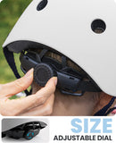 OutdoorMaster Youth & Kids Bike Helmet - Adjustable Multi-Sports Skateboard Helmet with Removable Liners for Balance Bike, Toddler Scooter, One Wheel Hoverboard-White-Large