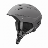 OutdoorMaster Kelvin II Ski Helmet - Snow Sport Helmet Snowboard Helmet for Men Women & Youth Grey M