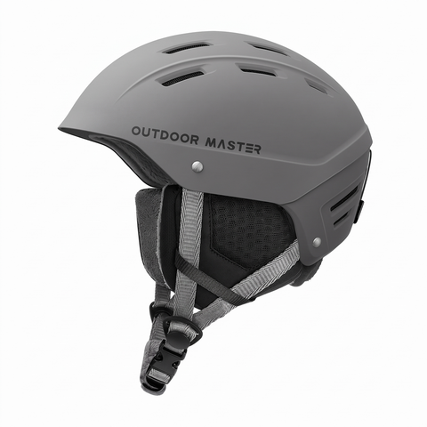 OutdoorMaster Kelvin II Ski Helmet - Snow Sport Helmet Snowboard Helmet for Men Women & Youth Grey M