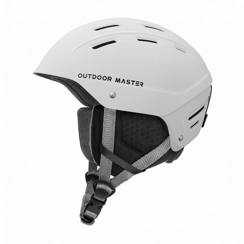 OutdoorMaster Kelvin II Ski Helmet - Snow Sport Helmet Snowboard Helmet for Men Women & Youth White L