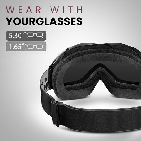 OutdoorMaster OTG Ski Goggles - Over Glasses Ski/Snowboard Goggles for Men, Women & Youth - 100% UV Protection-OM-5 In Australia - Darrahopens
