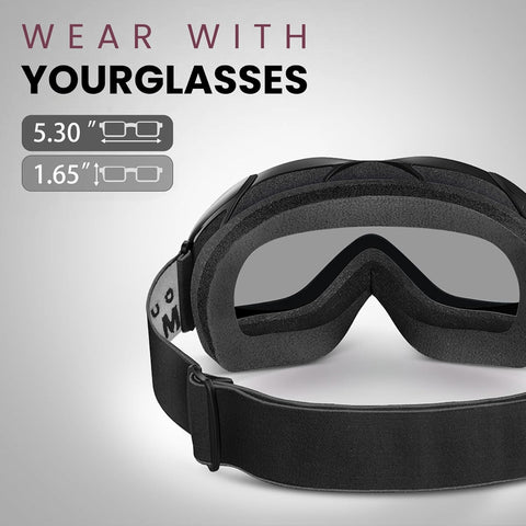 OutdoorMaster OTG Ski Goggles - Over Glasses Ski/Snowboard Goggles for Men, Women & Youth - 100% UV Protection-OM-5 In Australia - Darrahopens