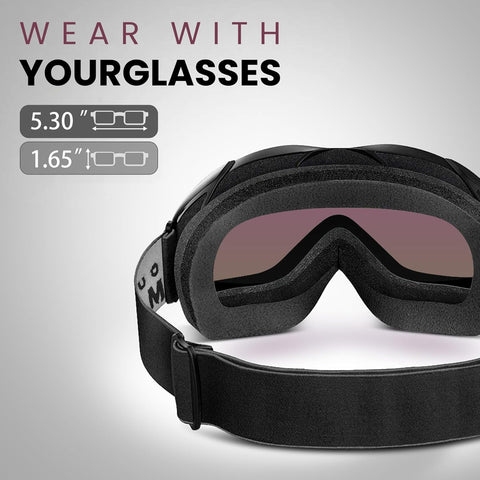 OutdoorMaster OTG Ski Goggles - Over Glasses Ski/Snowboard Goggles for Men, Women & Youth - 100% UV Protection-OM-5 In Australia - Darrahopens
