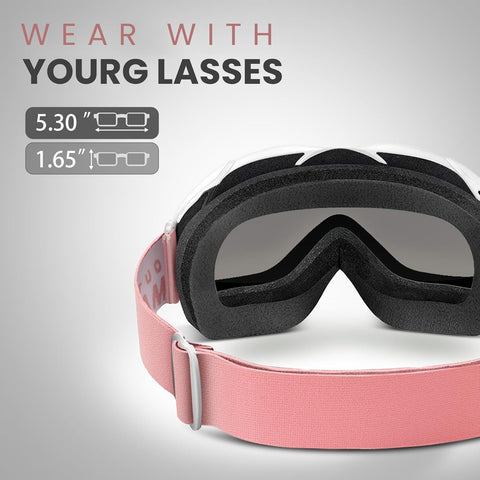 OutdoorMaster OTG Ski Goggles - Over Glasses Ski/Snowboard Goggles for Men, Women & Youth - 100% UV Protection-OM-5 In Australia - Darrahopens