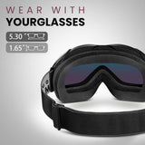 OutdoorMaster OTG Ski Goggles - Over Glasses Ski/Snowboard Goggles for Men, Women & Youth - 100% UV Protection-OM-5 In Australia - Darrahopens