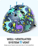 OutdoorMaster Youth & Kids Bike Helmet - Adjustable Multi-Sports Skateboard Helmet with Removable Liners for Balance Bike, Toddler Scooter, One Wheel Hoverboard-Blue-S