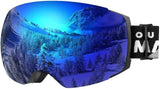 OutdoorMaster Kelvin Ski Helmet - with ASTM Certified Safety, 9 Options - for Men, Women & Youth-White,Medium