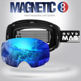 OutdoorMaster Kelvin Ski Helmet - with ASTM Certified Safety, 9 Options - for Men, Women & Youth-White,Medium