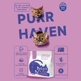 PurrHaven Tapioca Clumping Cat & Kitty Litter, 7.5kg (3 Pack),Dust Free,Easy to Clean,Odour Neutraliser,Rapid Liquid Absorption,Non-Toxic Formula