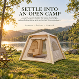Weisshorn Inflatable Camping Tent Dual End Doors Arched Windows 300x400cm In Australia - Darrahopens