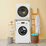 Dryer Stand Over Front Loading Washing Machine, 100kg Heavy Duty Steel Stacking Kit, 102x67x60cm Space Saving Shelf for Small Home, Anti-Slip Rubber Surface, Fits Tumble Dryers & Washers, White