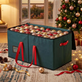 Jingle Jollys Christmas Baubles Storage Box 128 Slots Decor Ornaments Container