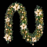 Jingle Jollys 2.7M Christmas Garland 8 Mode LEDs Timing 200 Tips Flowers Balls In Australia - Darrahopens