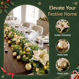 Jingle Jollys 2.7M Christmas Garland 8 Mode LEDs Timing 200 Tips Flowers Balls In Australia - Darrahopens