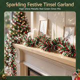 Jingle Jollys 20M Christmas Tinsel Garland Mixed Colors Xmas Party Decoration