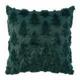 Jingle Jollys Christmas Tree Pillow Covers 2 Packs Cushion Covers Soft Faux Fur Jacquard Throw Pillow Covers 45 x 45cm Green In Australia - Darrahopens
