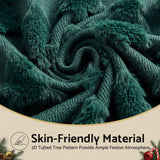 Jingle Jollys Christmas Tree Pillow Covers 2 Packs Cushion Covers Soft Faux Fur Jacquard Throw Pillow Covers 45 x 45cm Green In Australia - Darrahopens