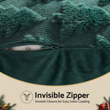 Jingle Jollys Christmas Tree Pillow Covers 2 Packs Cushion Covers Soft Faux Fur Jacquard Throw Pillow Covers 45 x 45cm Green In Australia - Darrahopens