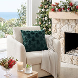 Jingle Jollys Christmas Tree Pillow Covers 2 Packs Cushion Covers Soft Faux Fur Jacquard Throw Pillow Covers 45 x 45cm Green In Australia - Darrahopens