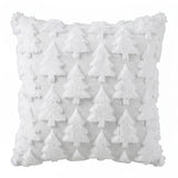 Jingle Jollys Christmas Tree Pillow Covers 2 Packs Cushion Covers Soft Faux Fur Jacquard Throw Pillow Covers 45 x 45cm White In Australia - Darrahopens