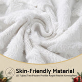 Jingle Jollys Christmas Tree Pillow Covers 2 Packs Cushion Covers Soft Faux Fur Jacquard Throw Pillow Covers 45 x 45cm White In Australia - Darrahopens