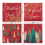 Jingle Jollys Christmas Cushion Covers Set of 4 Pillow Covers 45x45cm with 4 Cute Patterns Red In Australia - Darrahopens