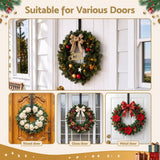 Jingle Jollys Christmas Wreath Hanger Metal Door Hook Height Adjustable