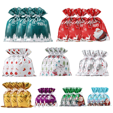 Jingle Jollys 27PCS Christmas Gift Bags Large Medium Small 9 Christmas Designs Set In Australia - Darrahopens