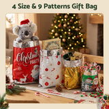 Jingle Jollys 27PCS Christmas Gift Bags Large Medium Small 9 Christmas Designs Set