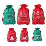 Jingle Jollys 6PCS Christmas Santa Sacks Drawstring Reusable Gift Storage Bags 2 Sizes In Australia - Darrahopens
