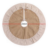 Jingle Jollys 90cm Christmas Tree Skirt Linen Christmas Tree Mat Decor