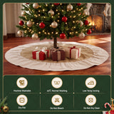 Jingle Jollys 90cm Christmas Tree Skirt Linen Christmas Tree Mat Decor