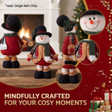 Jingle Jollys Christmas Snowman Ornament 40-56cm Telescopic Tabletop Decoration Doll, Adjustable Length For Tabletop, Window, Mantel, Indoor Holiday Decor In Australia - Darrahopens