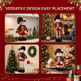 Jingle Jollys Christmas Snowman Ornament 40-56cm Telescopic Tabletop Decoration Doll, Adjustable Length For Tabletop, Window, Mantel, Indoor Holiday Decor In Australia - Darrahopens