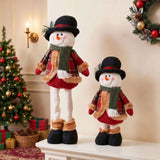 Jingle Jollys Christmas Snowman Ornament 40-56cm Telescopic Tabletop Decoration Doll, Adjustable Length For Tabletop, Window, Mantel, Indoor Holiday Decor In Australia - Darrahopens